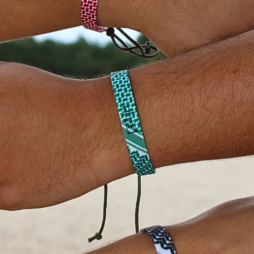 The Keffiyeh Wristband Green