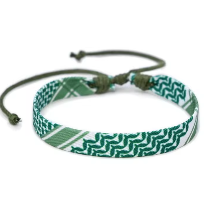 The Keffiyeh Wristband Green